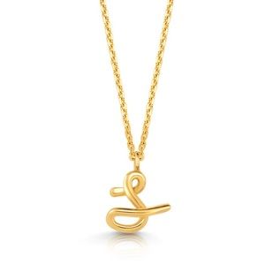 Baby Gold Mini Gold “s” letter Necklace